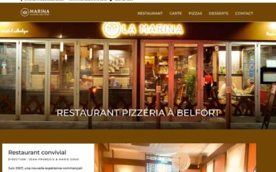 création du site internet du restaurant La Marina à Belfort