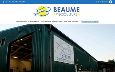 création du site internet de la Pisciculture Beaume près de Belfort