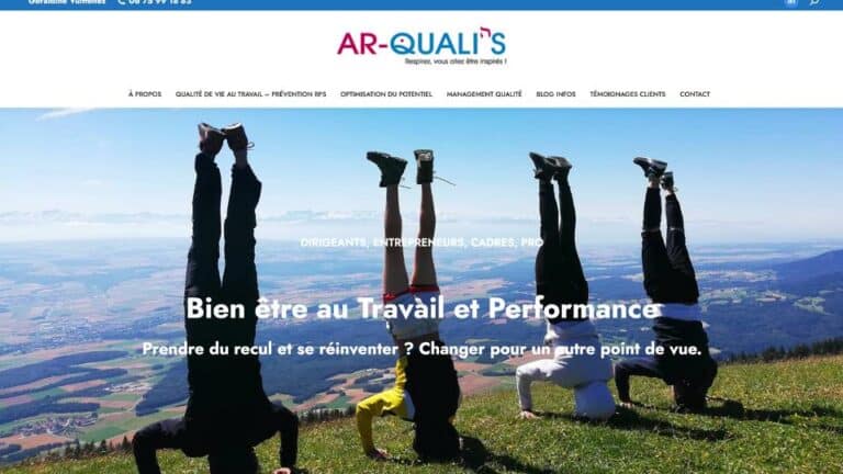 création du site internet de la société Ar-Qualis près de Montbéliard