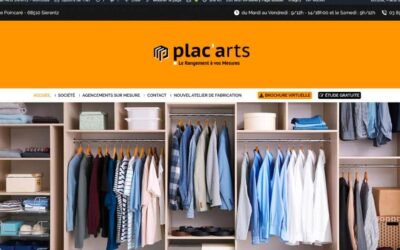 création du site internet de la société Plac-Arts prés de Mulhouse