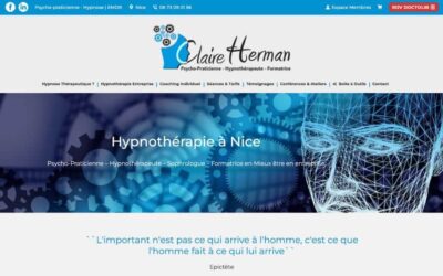 création du site internet du cabinet d'hypnothérapeute Claire Herman à Nice